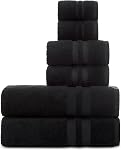 Premium 6 Piece Towel Set, 2 Bath Towel, 2 Hand Towels, 2 Washcloths, 100% Turkish Cotton Soft Absorbent Towels (Chocolate Brown, 6 Piece Towel Set)
