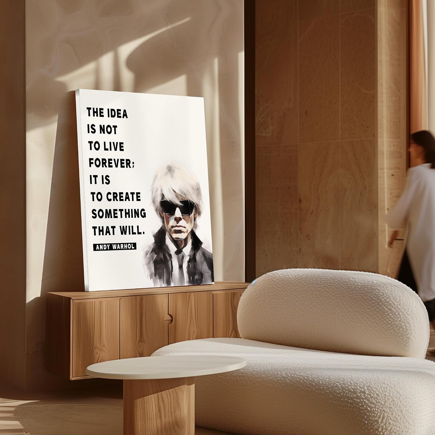 Poster Master Create Something That Will Live Forever Canvas - Motivational Print - Inspirational Quotes Art - Gift for Men & Women - Decor for Living Room or Office - 8x10 STRETCHED Canvas