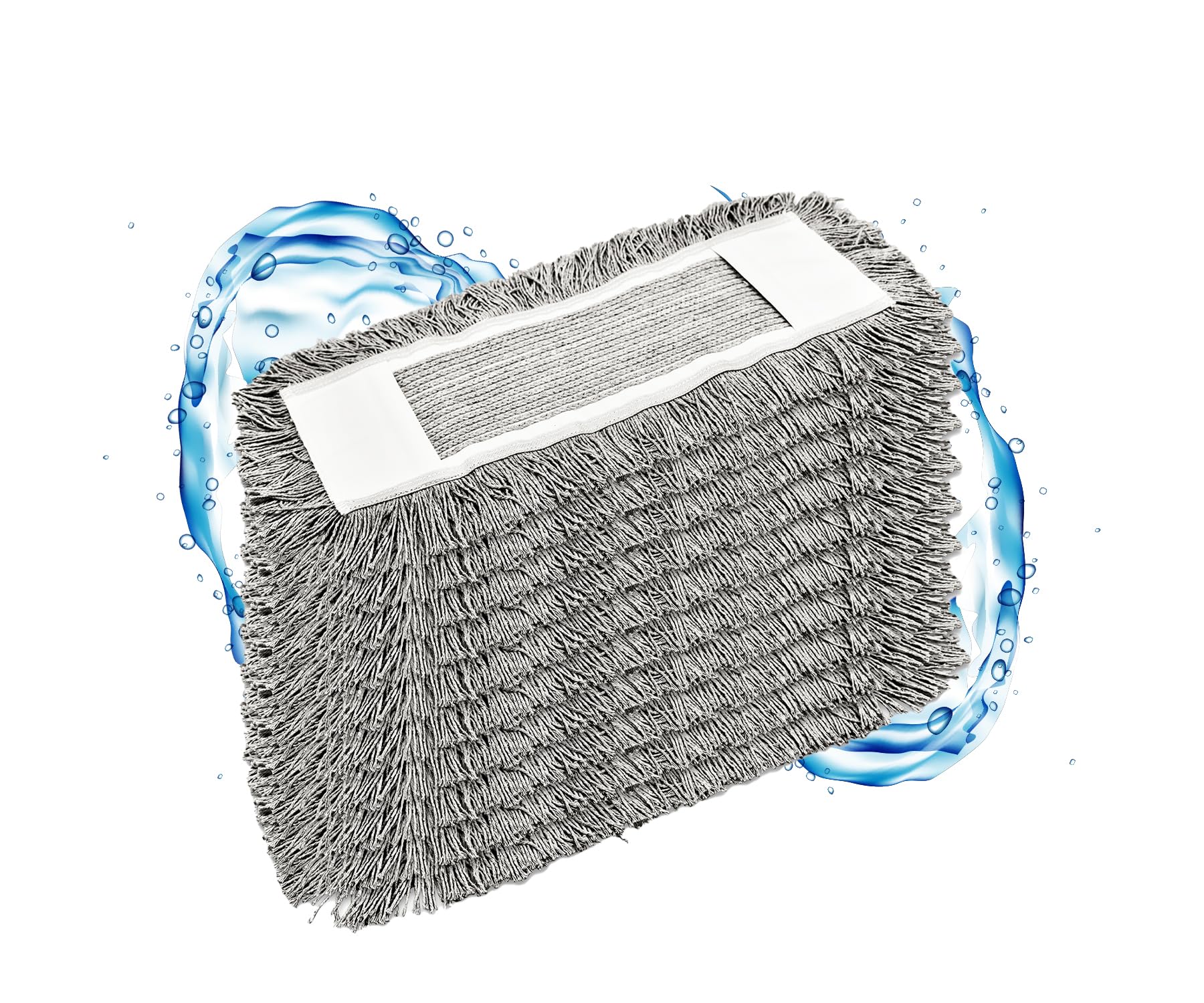 Wischmoppbezug Ersatzbezug 50 cm – Mikrofaser Baumwolle – Wischbezug für Bodenwischer & Klapphalter – Wischmopp Bezug Set 10er – Waschbar bis 90°C – Für Parkett Laminat Fliesen – Grau