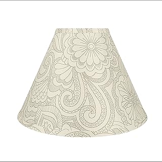 Aspen Creative 58941, Empire Uno Lamp Shade, White & Grey, 5
