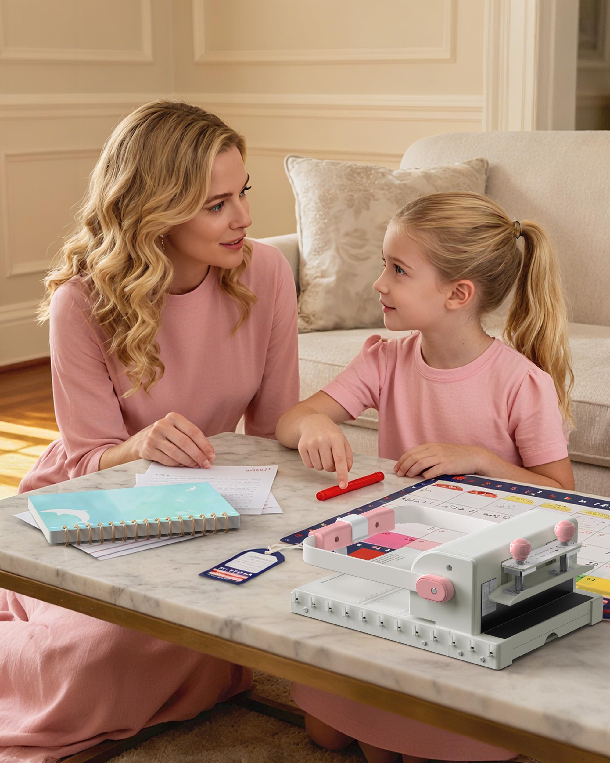 MAKEASY Binding Machine Hole Pitch 2:1 - Portable Book Binding Kit with 10PCS 5/8'' Binding Wires & Plier, for DIY Notebooks, Albums, Journals, and Calendars – Circle Holes