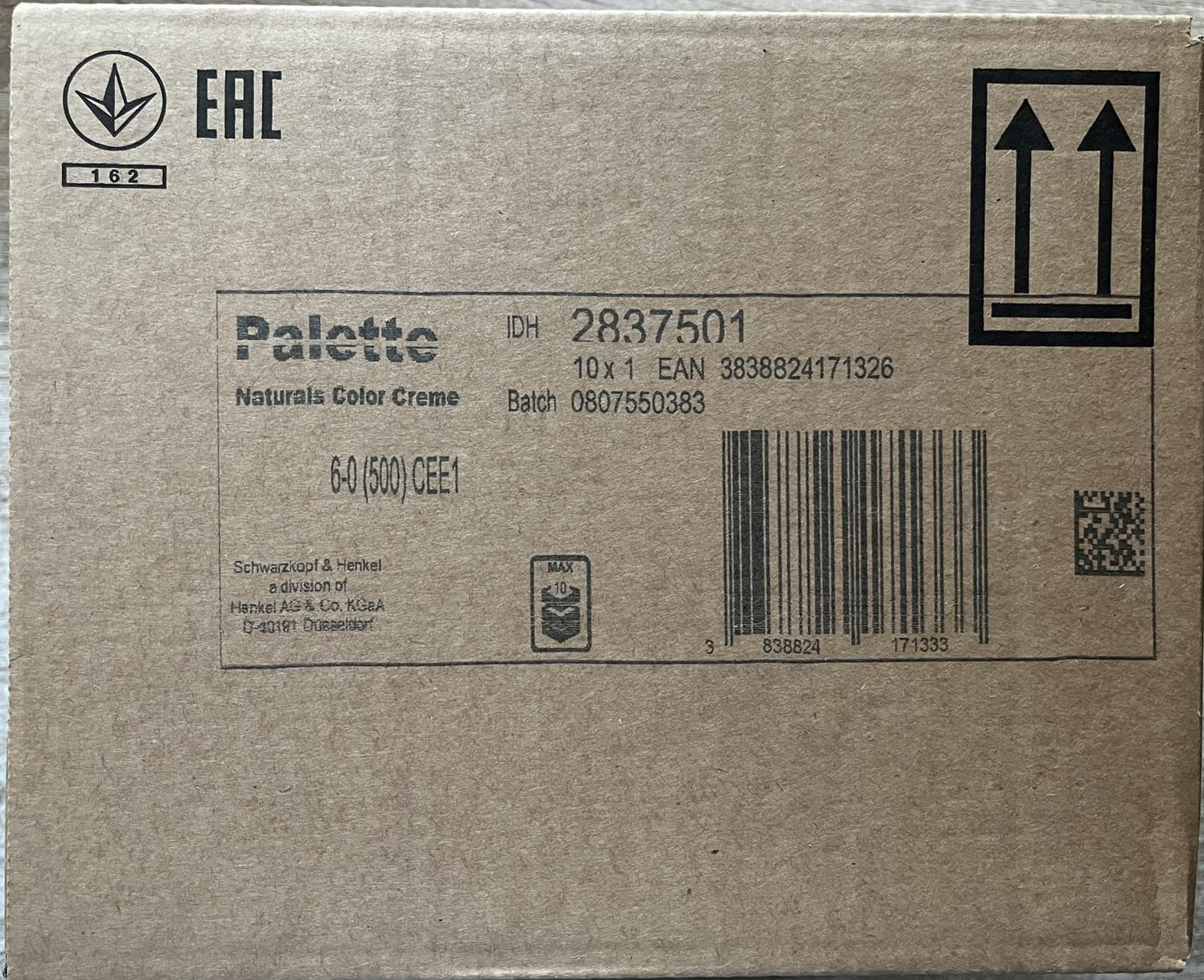 Confezione da 10 palette Permanent Naturals Color Cream 6 – 0 (500) Dark Blond Hair Color – Full Box – con istruzioni in inglese (lingua italiana non garantita)