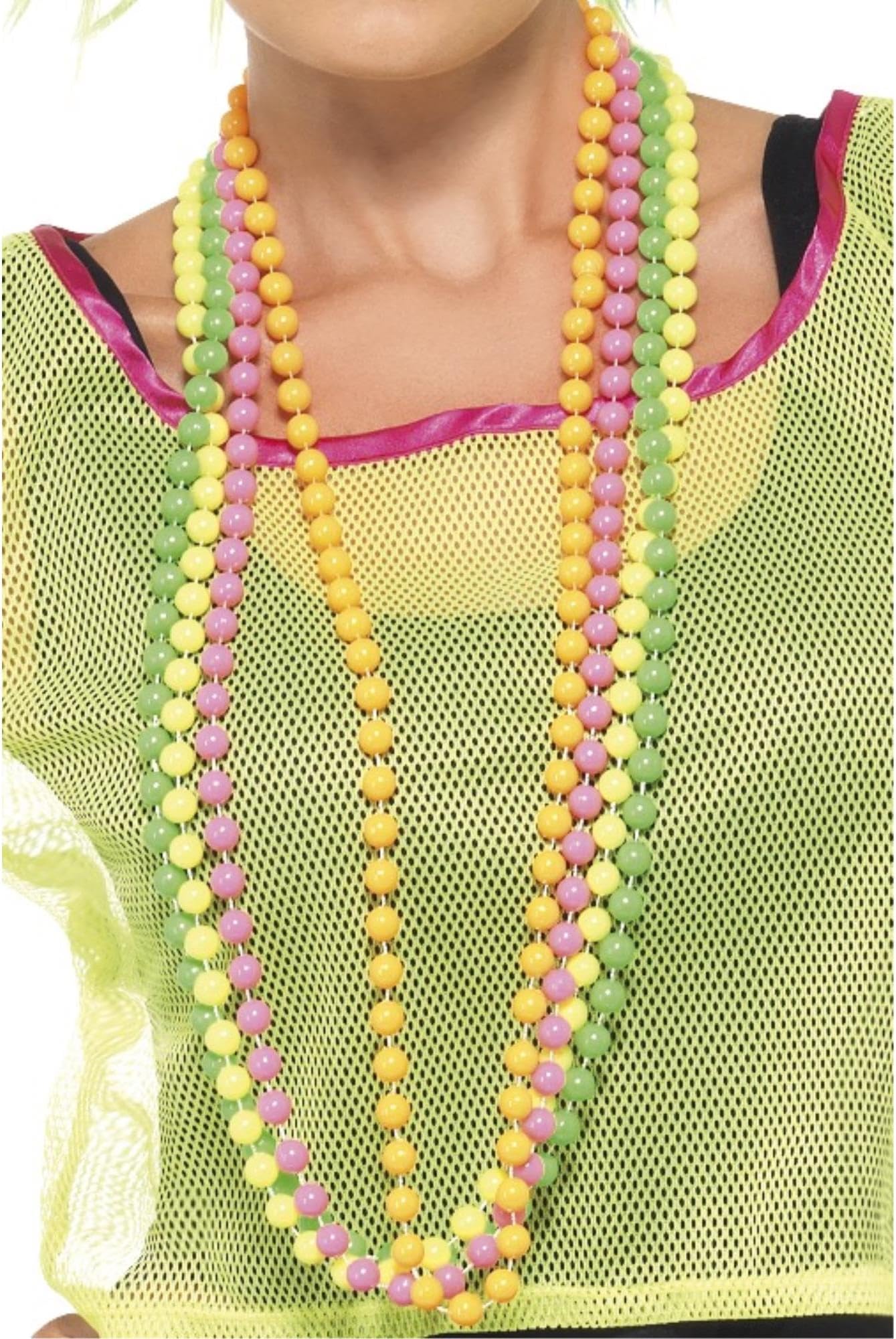 Smiffy's Women's Beads Fluorescent 4 Strands