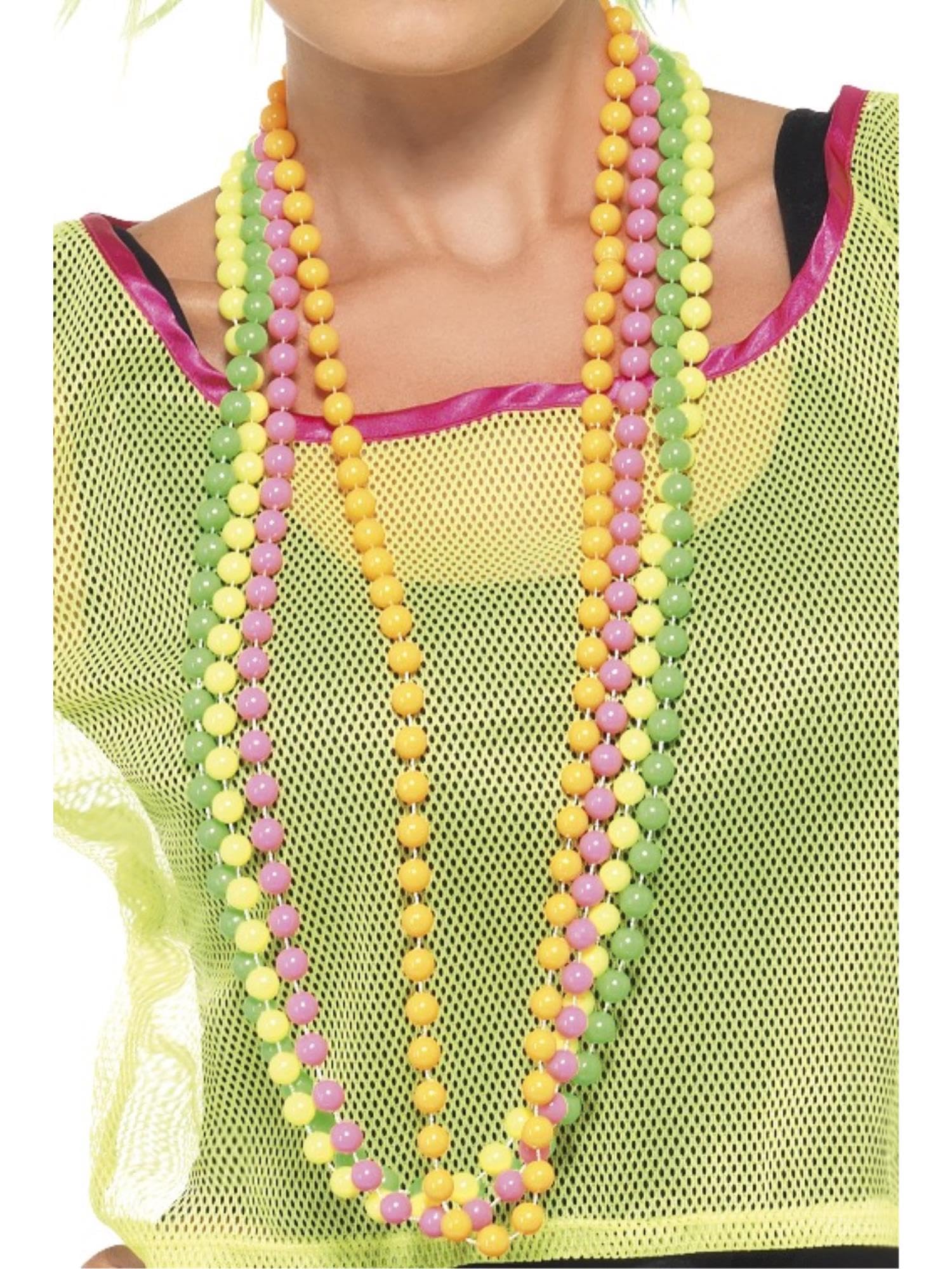 Smiffy's Women's Beads Fluorescent 4 Strands