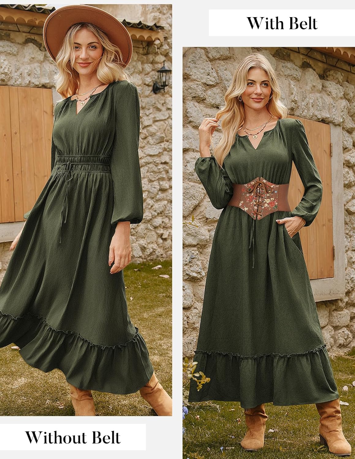 GRACE KARIN Womens Corset Belt Vintage Lace-up Cinch Elastic Waist Belt - Image 5