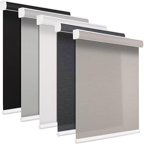 Miniatura 2 de Changshade Persianas enrollables sin cordón de tamaño personalizado, filtran la luz, con aislamiento térmico para oficina, sala de estar,