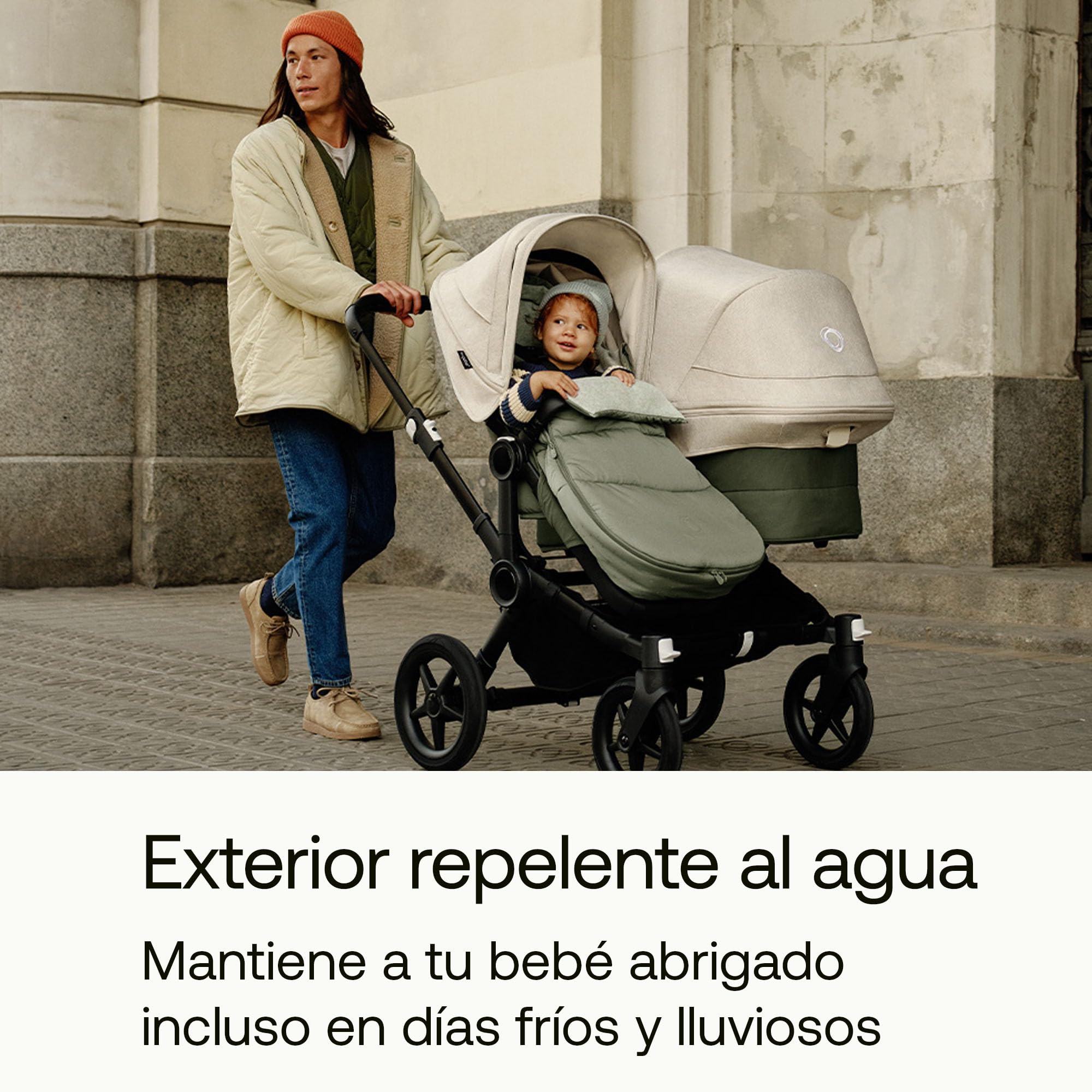 Bugaboo Saco de Silla, Accesorio imprescindible para el Carrito, Impermeable y para Todas Las Estaciones, calentito y Transpirable en Pine Green