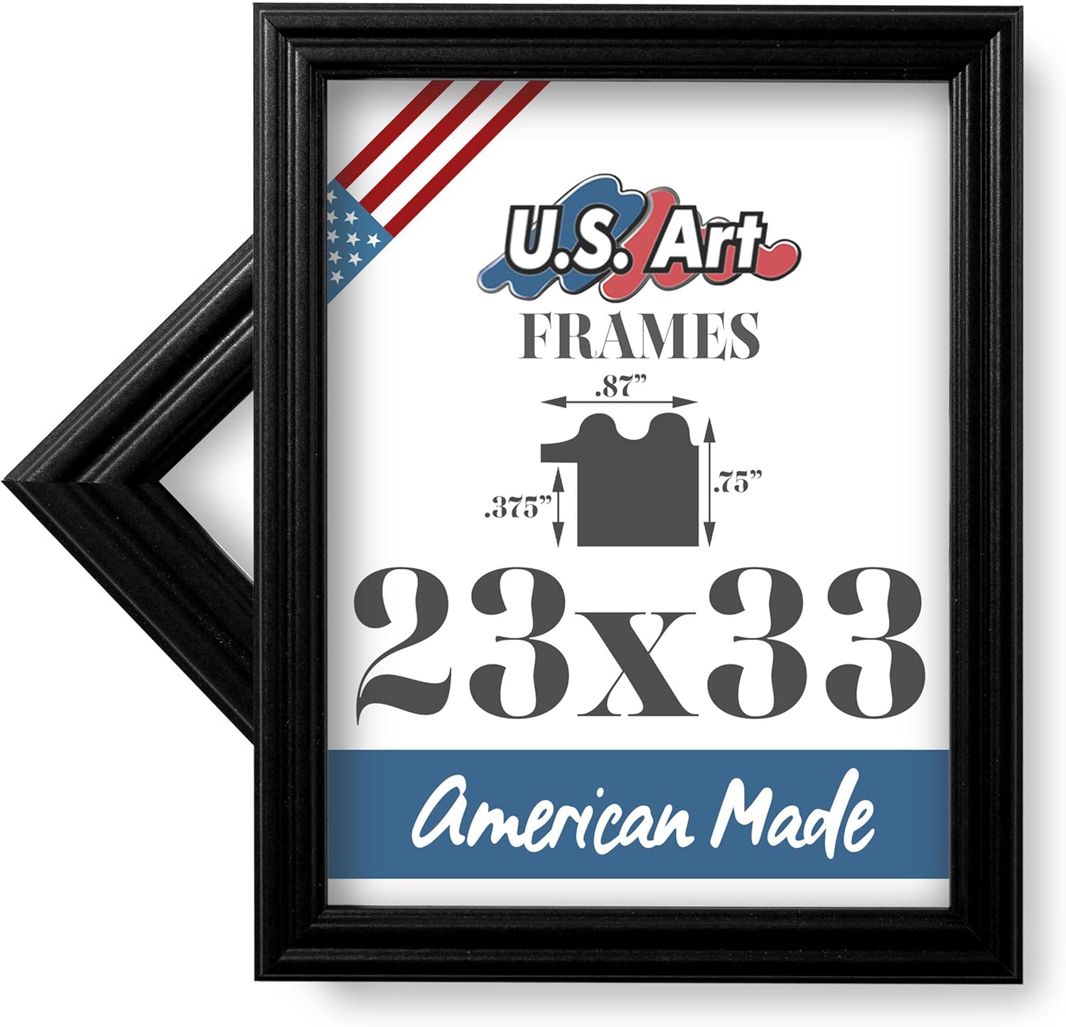 US Art 23x33 Black .75 in Wooden Photo Picture Poster