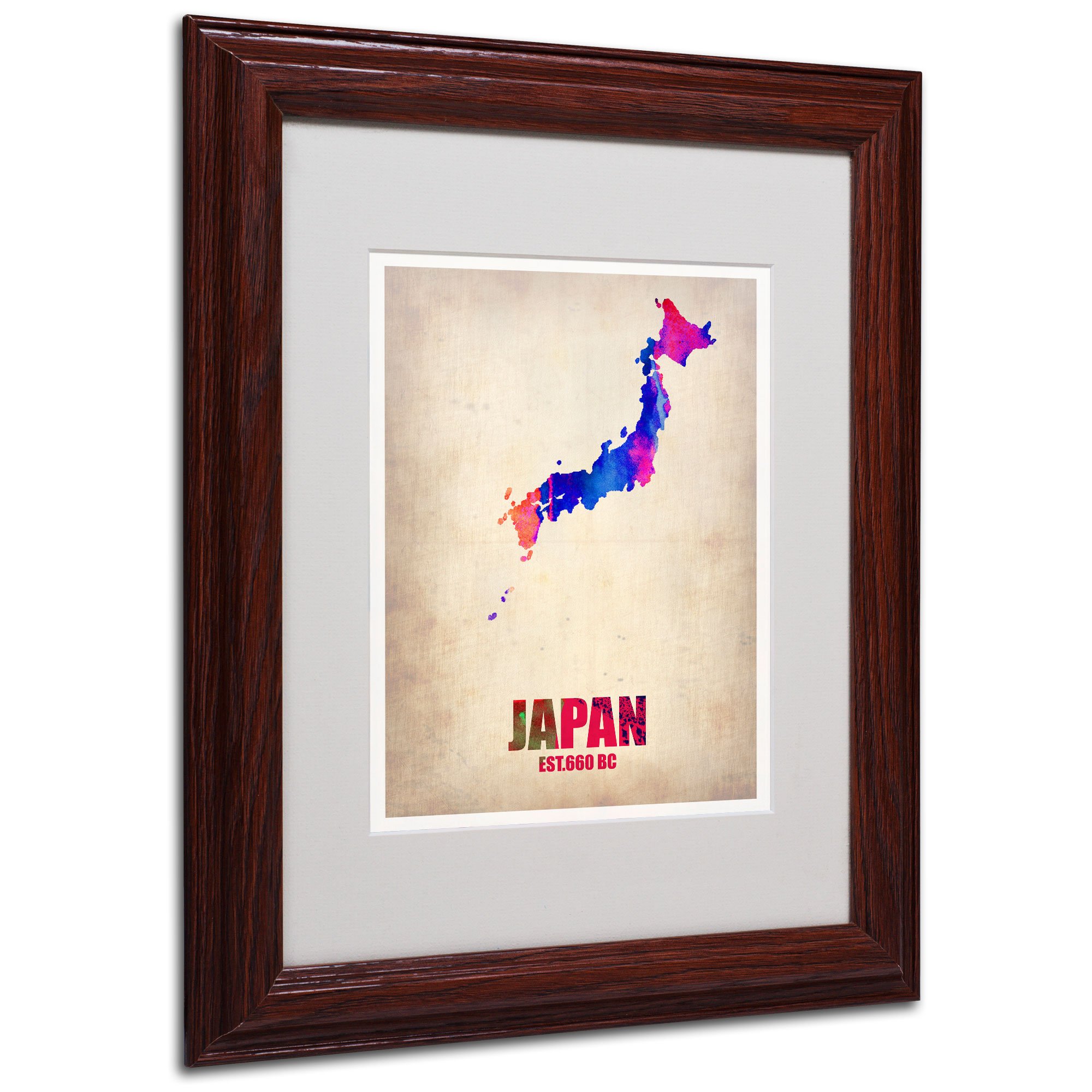 騙し画フレーム Amazon｜Trademark Fine Art Japan 水彩地図 Naxart作 つや消し