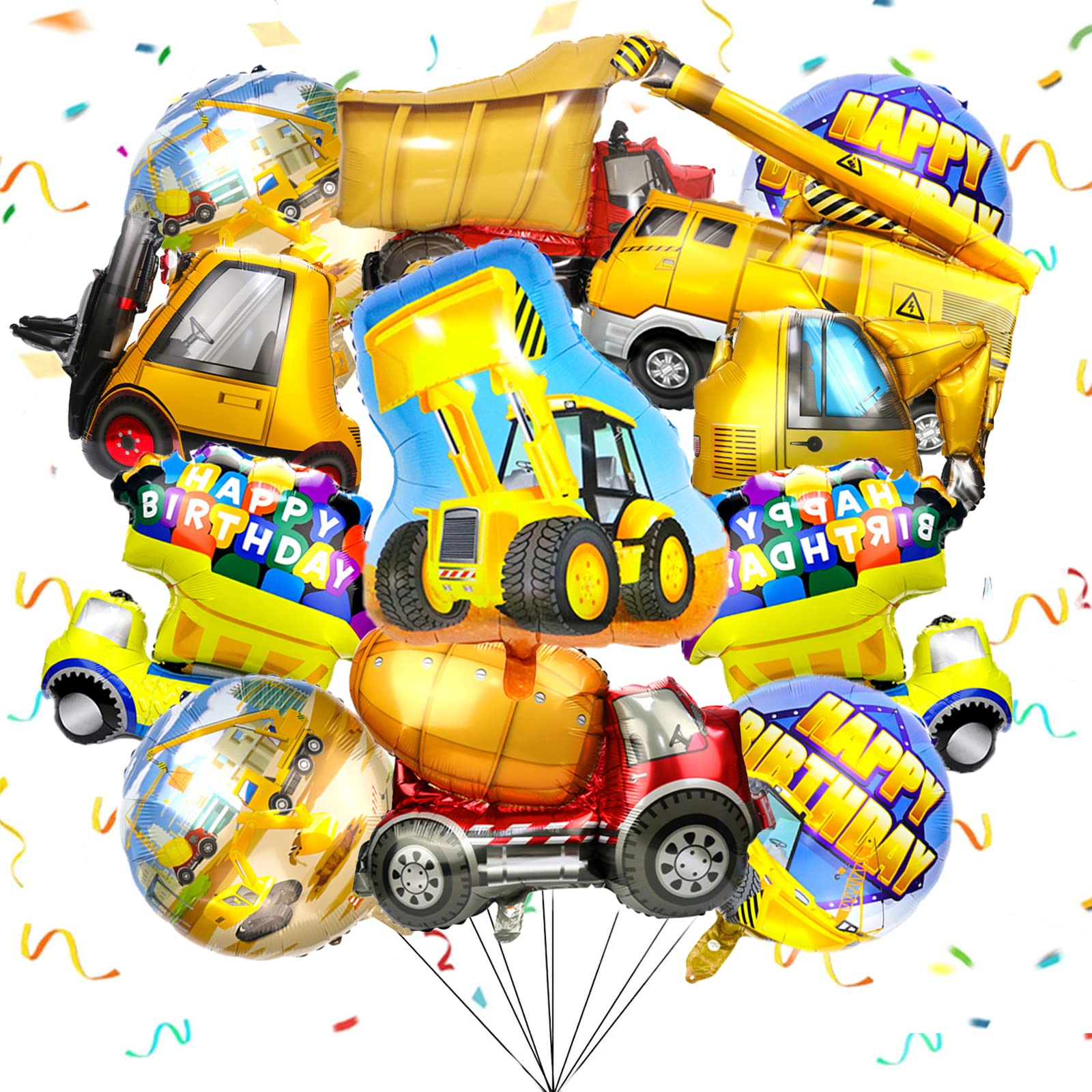 Buy 12 pcs Construction Truck Balloons, Dump Truck Construction