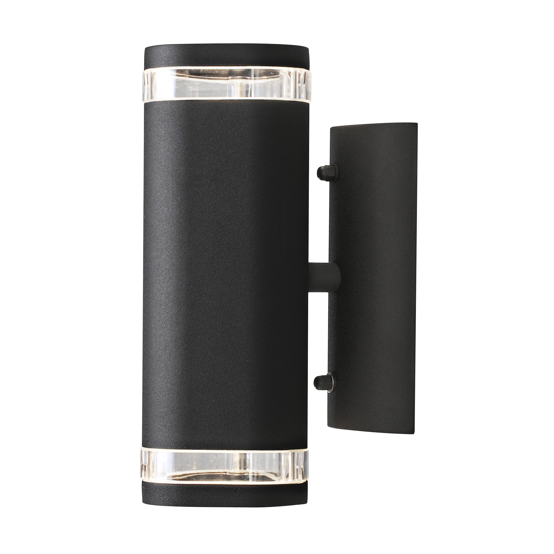 Konstsmide Modena 7512-750 lampa ścienna B: 9 cm głęb.: 14,5 cm wys.: 23,5 cm / 2 x 35 W / IP44 / lakierowane aluminium/czarny matowy