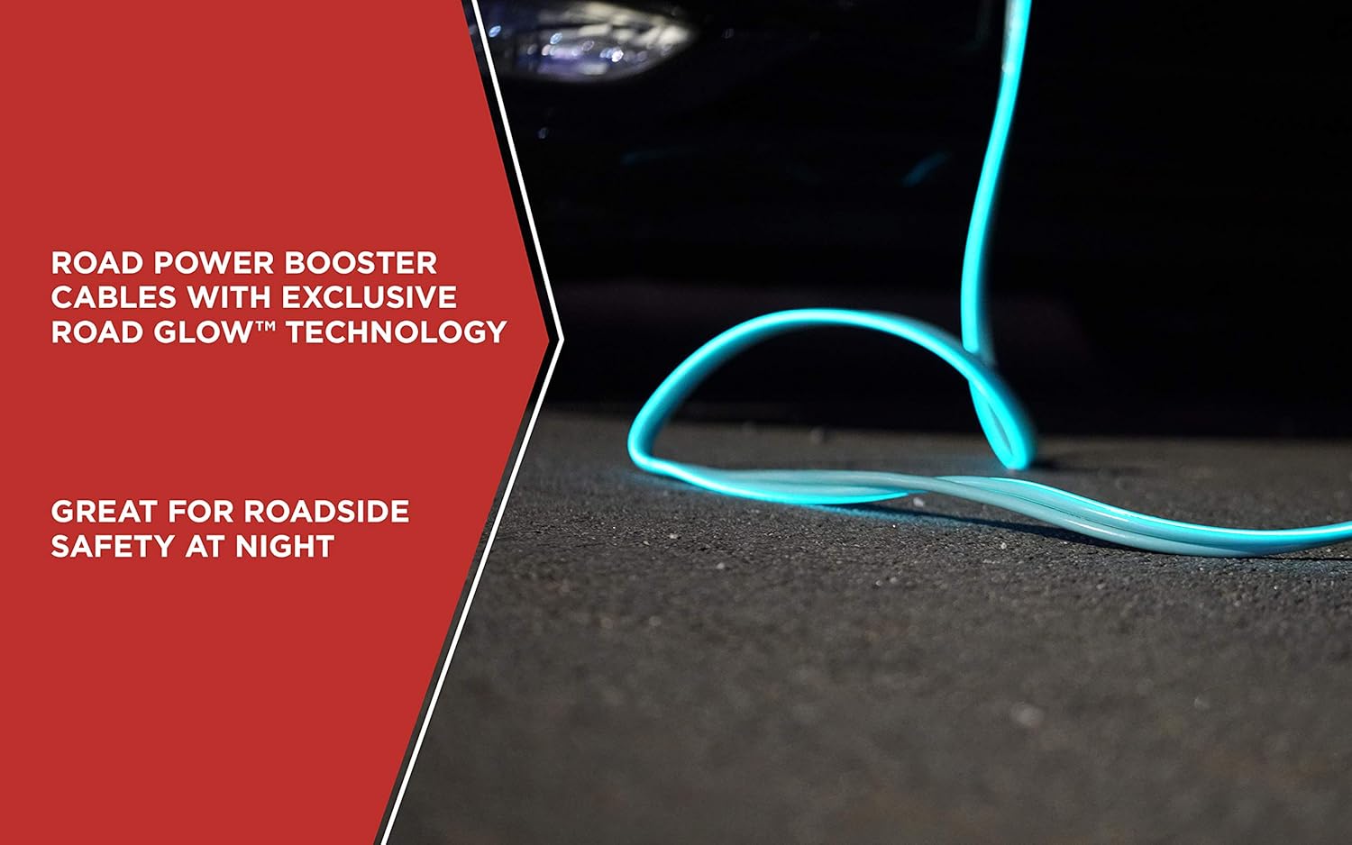 Southwire Road Power Commercial-Duty Booster Cable - Heavy Duty Design - Top & Side Post Compatible - Reliable Jump Start Tool - Tangle Free Automotive Jumper Cable - 6-Gauge - 16 Feet - Blue