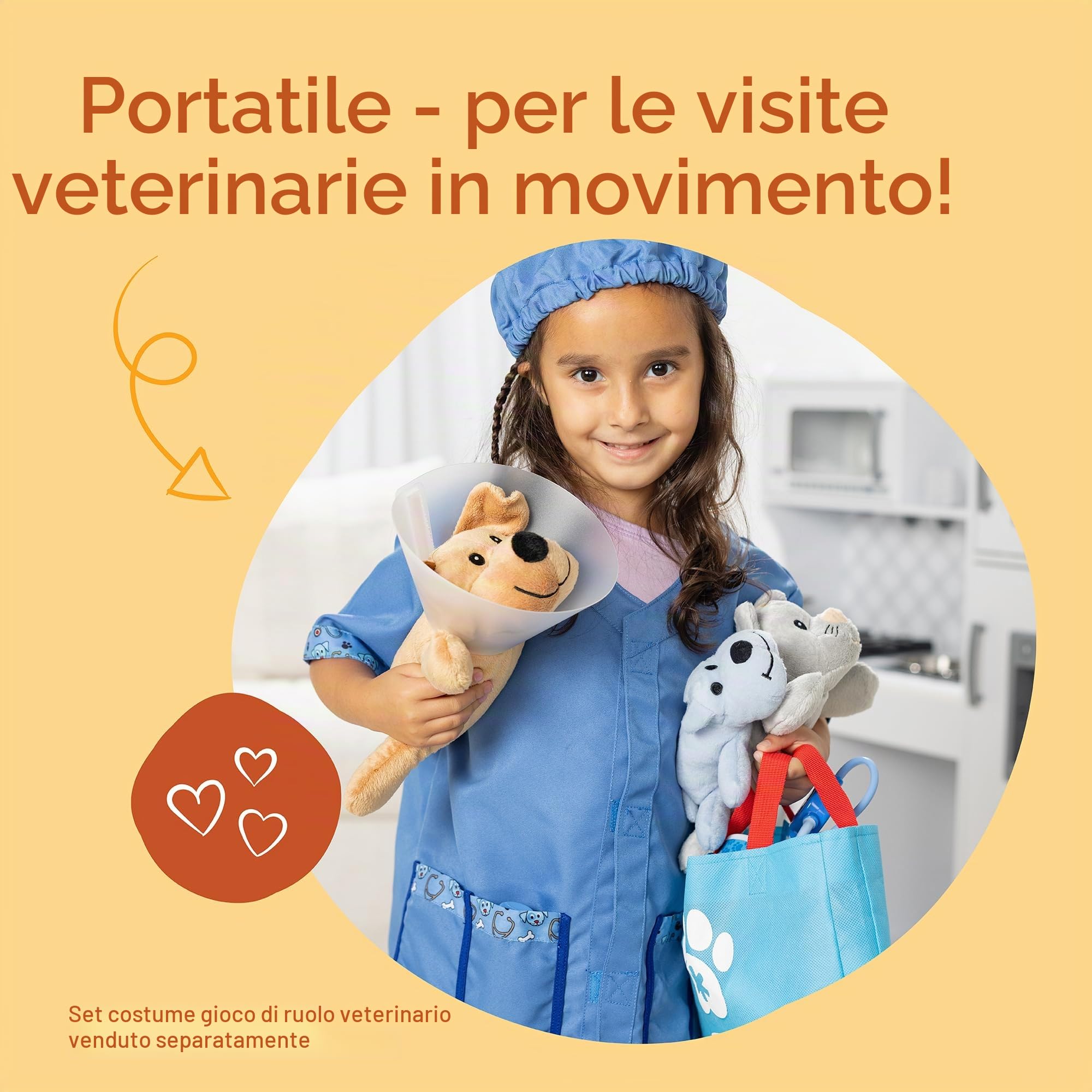 Melissa & Doug Set Per Piccoli Veterinari - Gioco da Veterinari con Attrezzi, Peluche Cane e Gatto, Gioco Educativo, Giochi di Imitazione Montessori per Bambino e Bambina, 3+ Anni