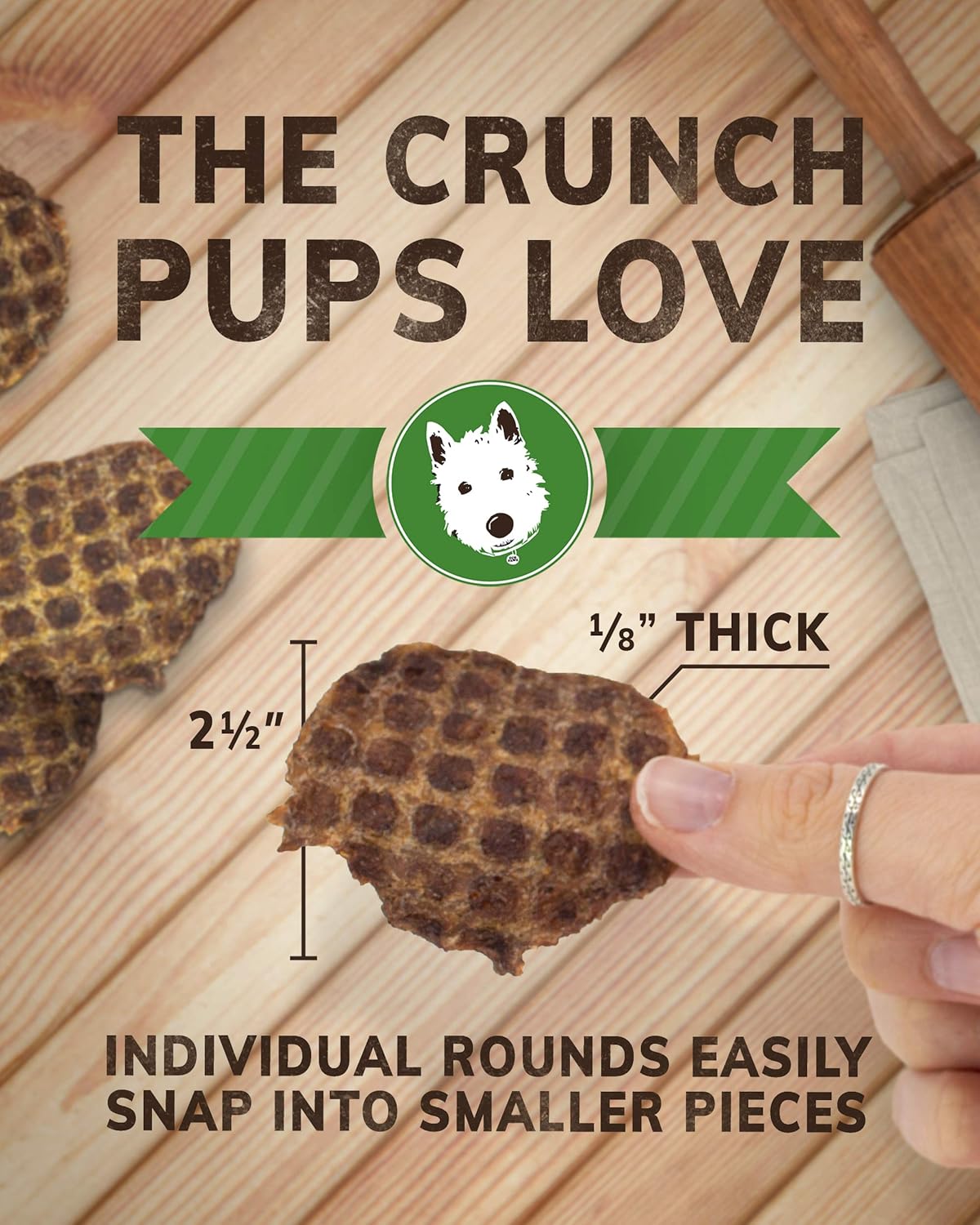 Wiley's Snaps Human-Grade Healthy Dog Treats Produced and Sourced in The USA (Chicken, 1 lb.)