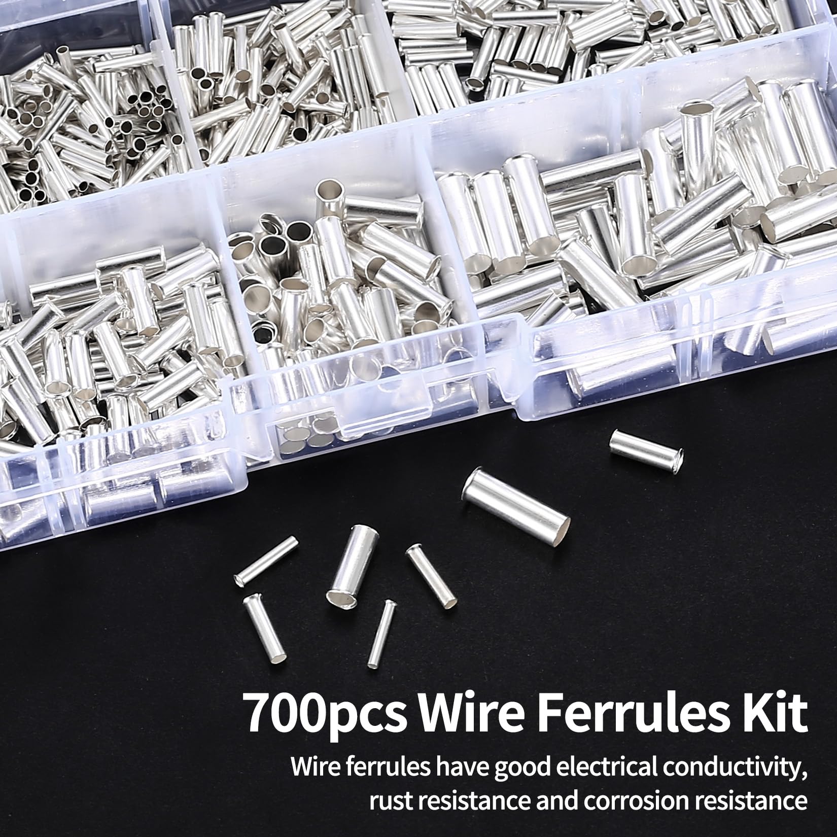 Set 700 Terminali A Crimpare Non Isolati - Per Cavi 0,5-6,0mm², Crimpatrice 10-22 AWG - Foto 10