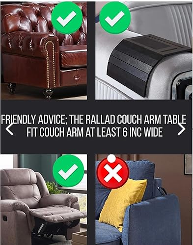 Miniatura 9 de Bandeja funcional de madera para sofá  Mesa de brazo de sofá  Bandeja de brazo de sofá ajustable  Mesa auxiliar de sofá  Bandeja para reposabrazos