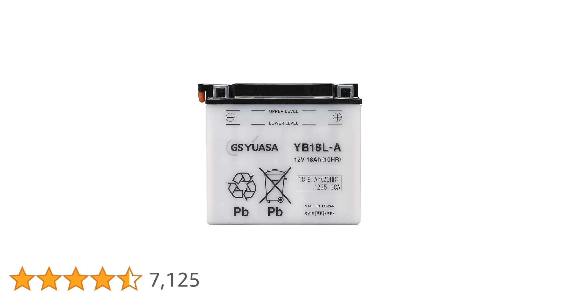 GSユアサ YB18L-A バッテリー 12V 18Ah Amazon | ジャパン GSユアサ バッテリー YB18L-A （GY） 12Vバイク用