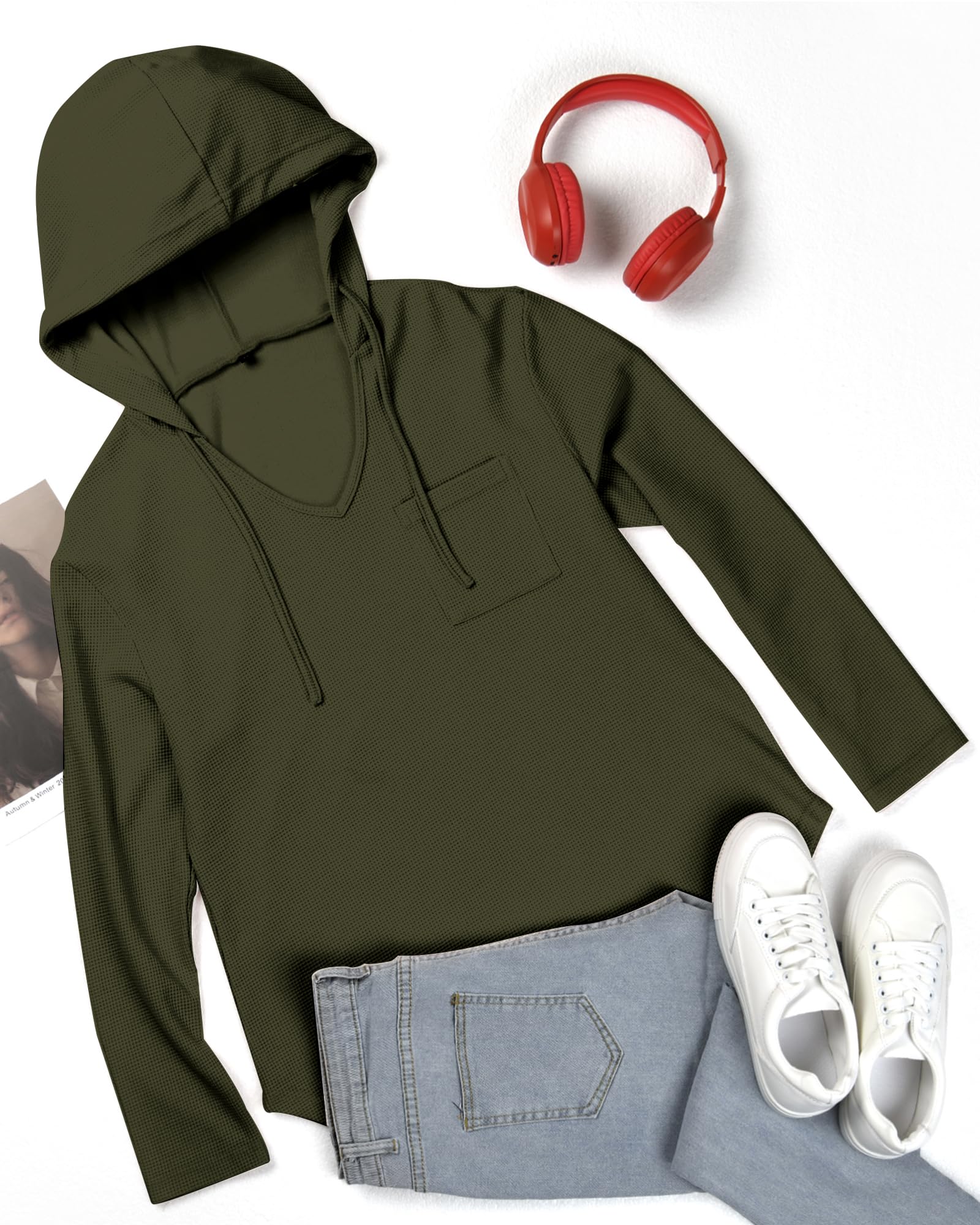 Tanmolo Sudadera con Capucha para Mujer de algodón con Mangas largas