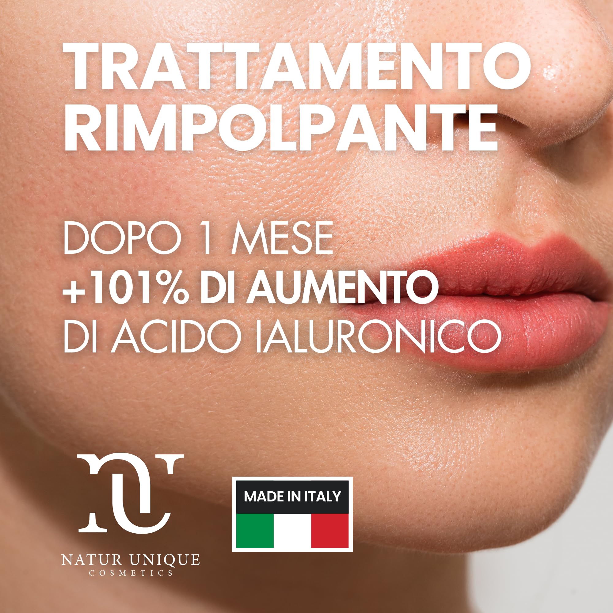 NU - IALUCOLLAGEN LIP VOLUME XXXL Nude | Rossetto Trattamento Labbra con Acido Ialuronico, Collagene e Portulaca | Formula Naturale Tecno-Filler | Idratante, Levigante, Rimpolpante | Made In Italy