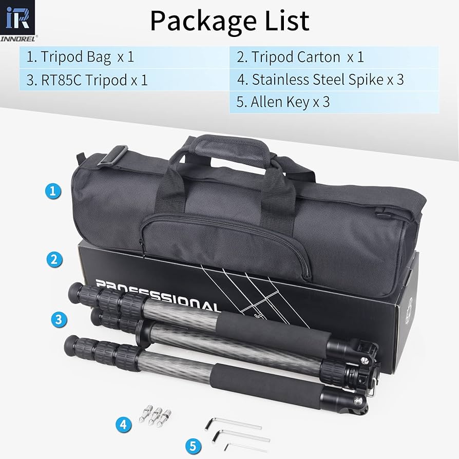 Amazon | INNOREL RT85C カーボン 三脚 173CM トラベル三脚 プロ