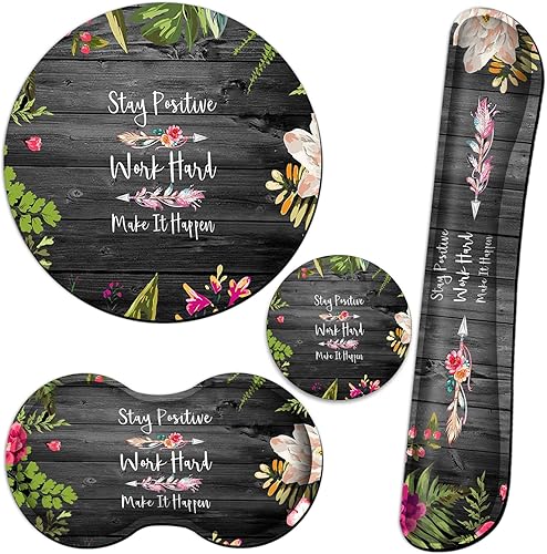 Miniatura 8 de Reposamuñecas para teclado + alfombrilla para mouse + reposamuñecas para mouse + posavasos, espuma viscoelástica ergonómica, juego de 4 alfombrillas