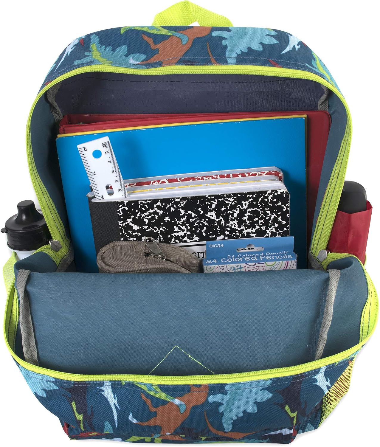 Boy's 6 in 1 Backpack Set With Lunch Bag, Pencil Case, and Accessories