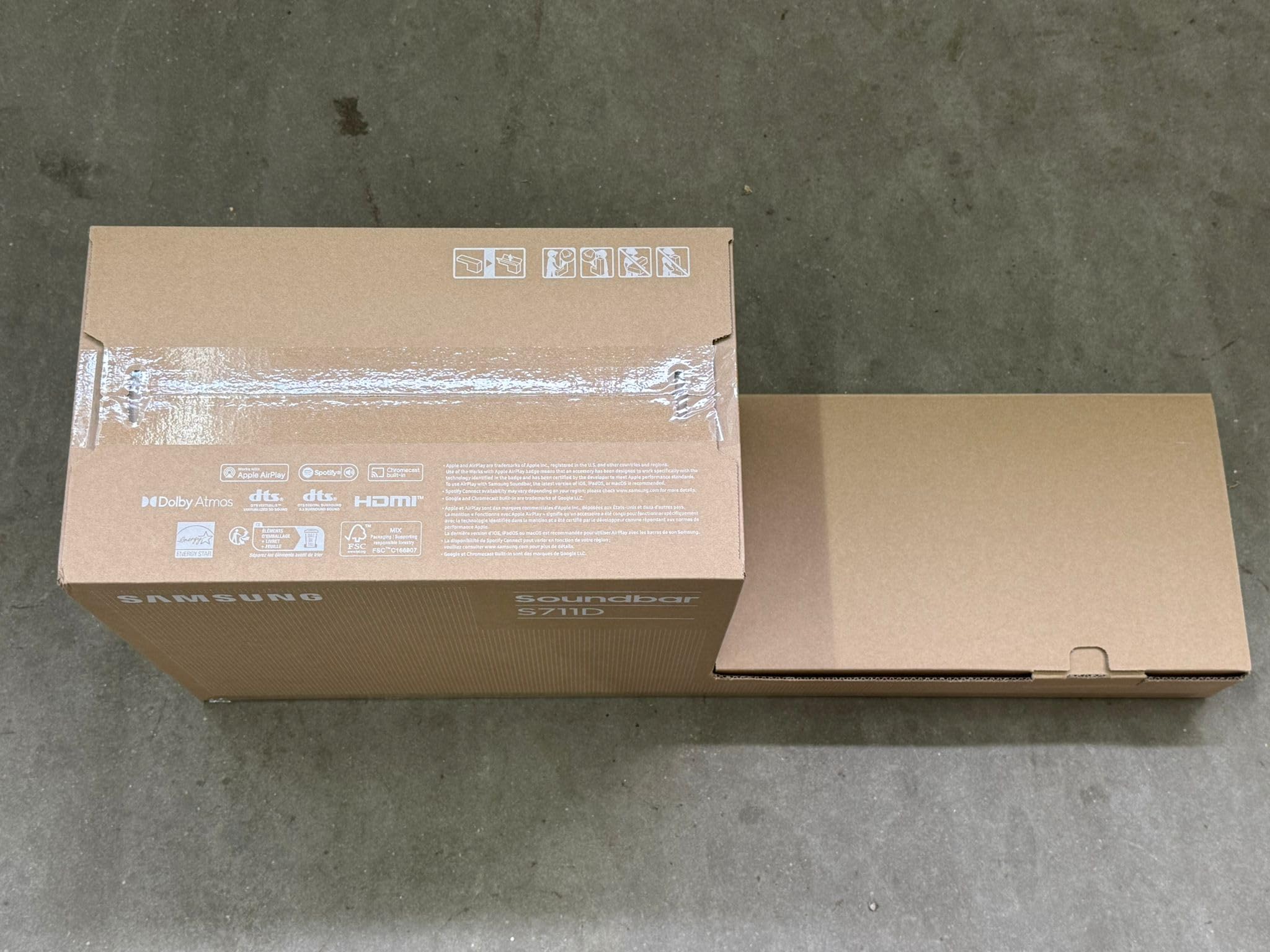 Samsung HW-S711GD Barra de Sonido ultradelgada de 3.1 Canales para televisores, Altavoz Bluetooth con diseño ultradelgado, Dolby Atmos inalámbrico/DTS:X, Q-Symphony [2024]