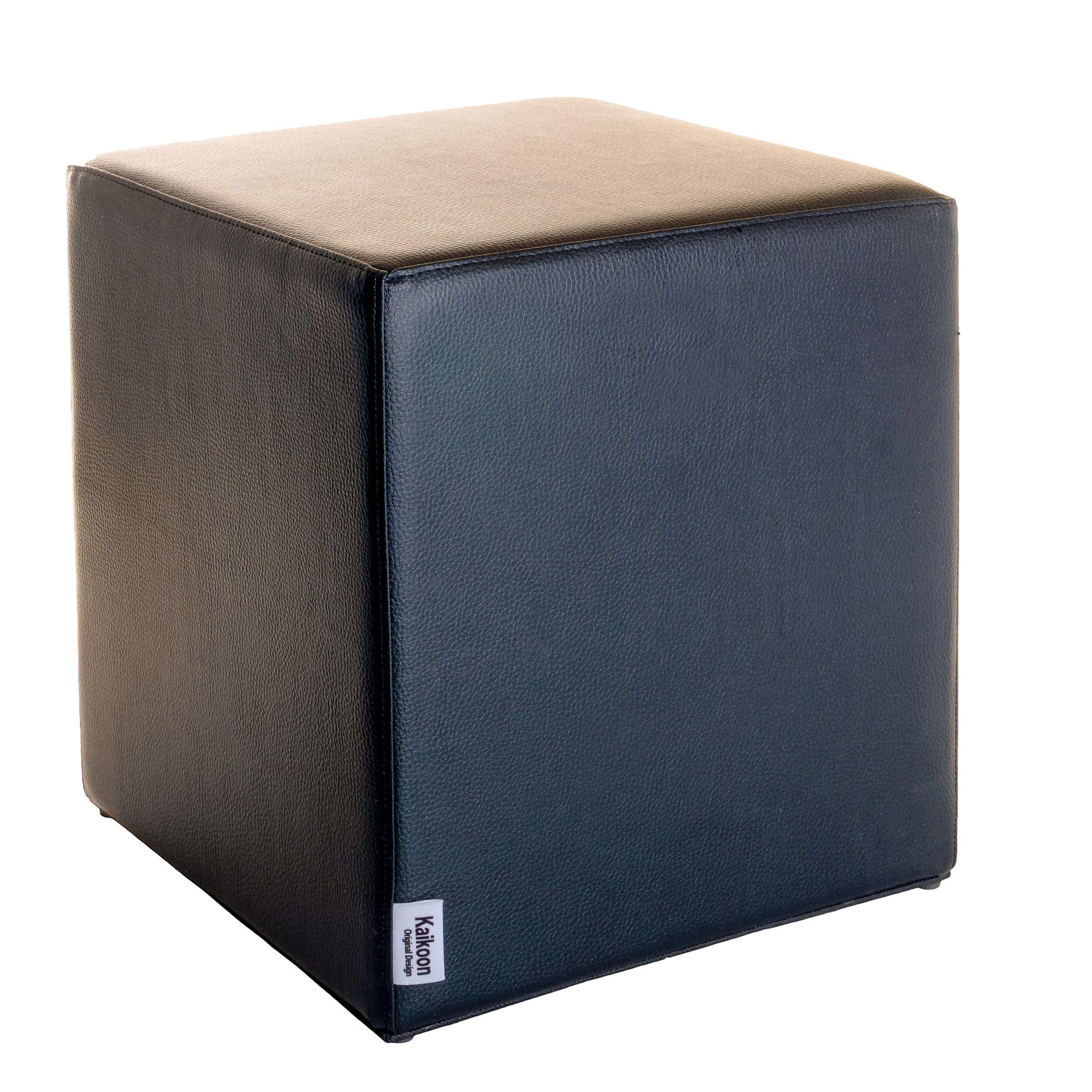 Kaikoon Sitzwürfel aus Kunstleder Schwarz 35 × 35 × 45 cm – Hocker für Event, Messe & Gastronomie