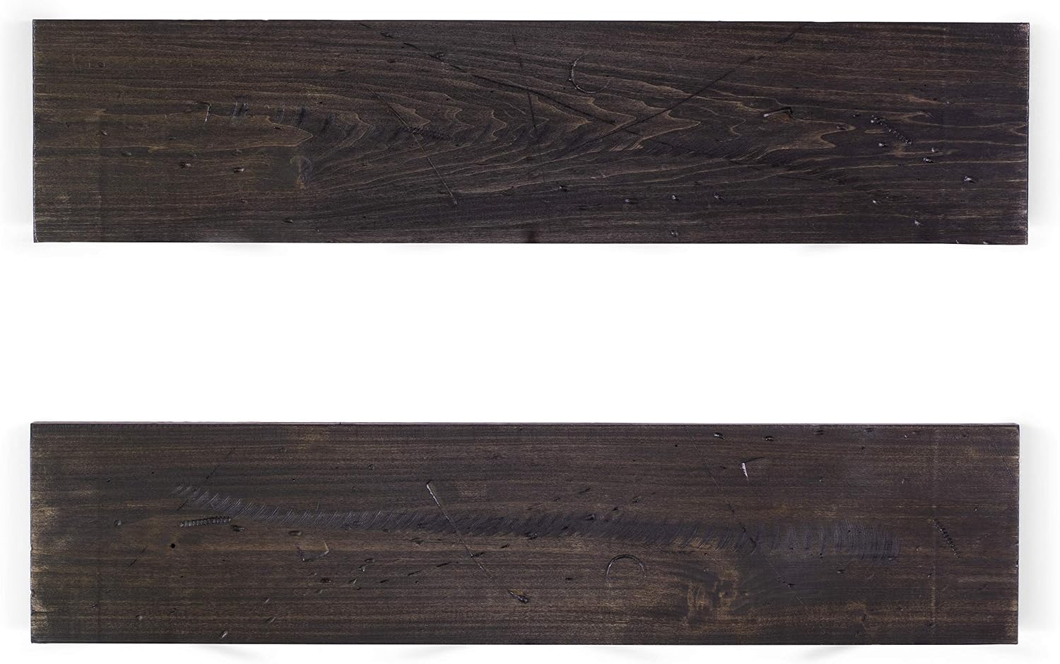 Flash Sale Buy 1 get 1 DAKODA LOVE Floating Shelves | Rugged Distressed | Solid Hardwood | Premium Craftsman Quality | Easy Hidden Bracket Wall Mount | Set of 2 (Midnight, 24 L x 8 D)
