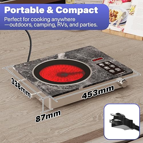 Miniatura 6 de Estufa de cocina quemadores eléctricos para cocina cocina eléctrica 1 hornillas parrilla eléctrica para cocinar fogon infrarrojo hornillas de cocina