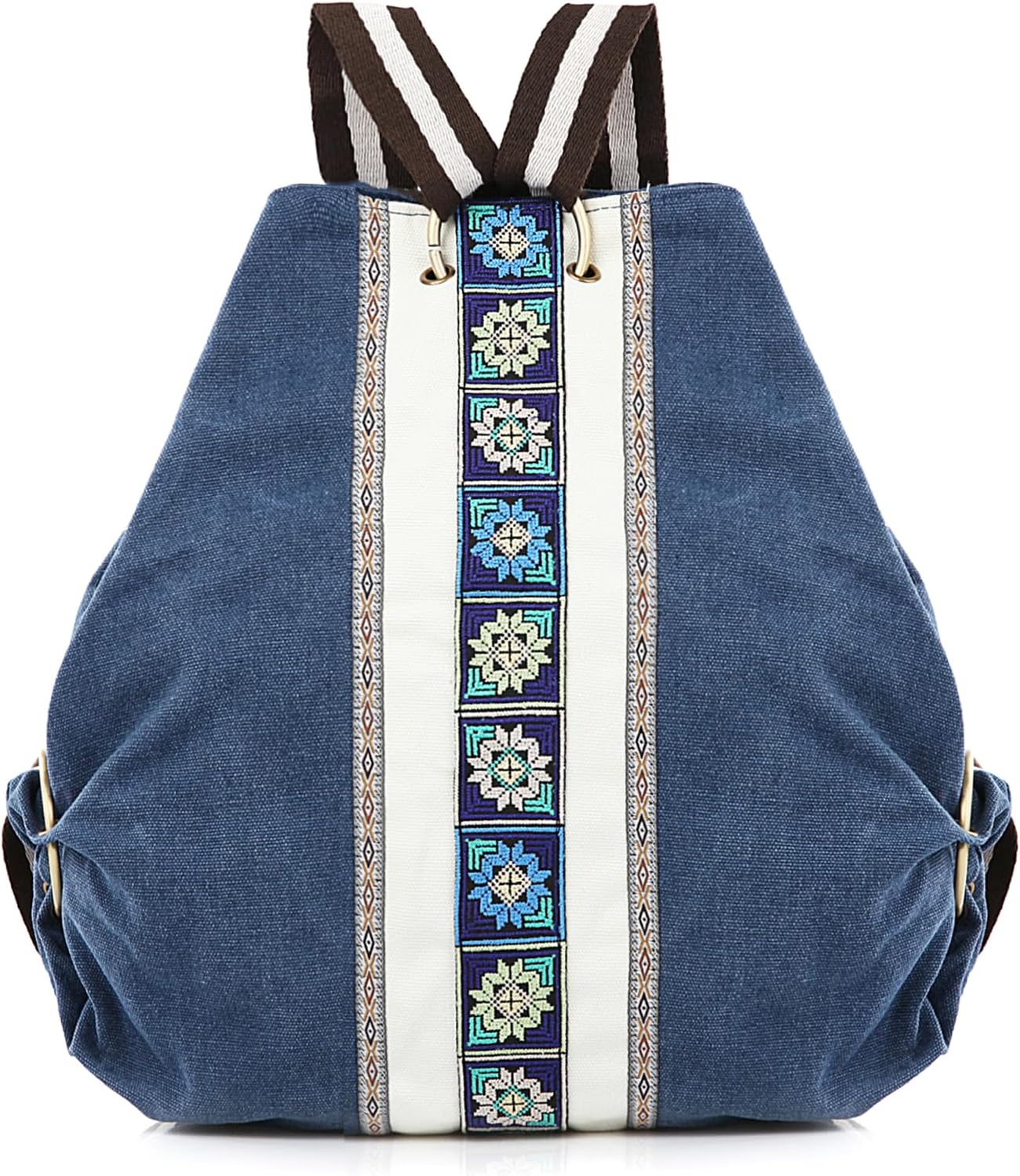 Goodhan Women Canvas Backpack Daypack Casual Shoulder Bag, Vintage Heavy-duty Anti-theft Travel Backpack