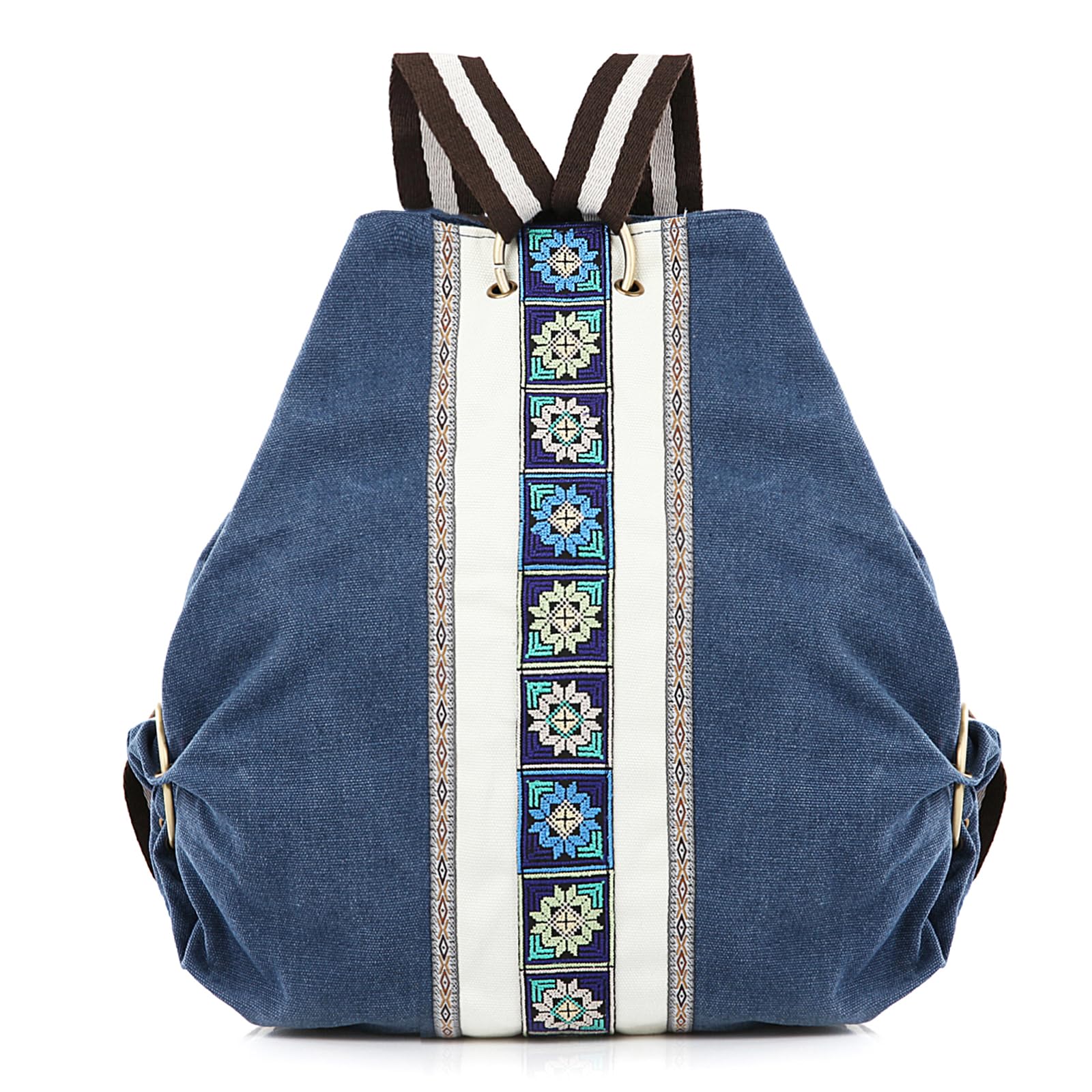 GoodhanWomen Canvas Backpack Daypack Casual Shoulder Bag, Vintage Heavy-duty Anti-theft Travel Backpack