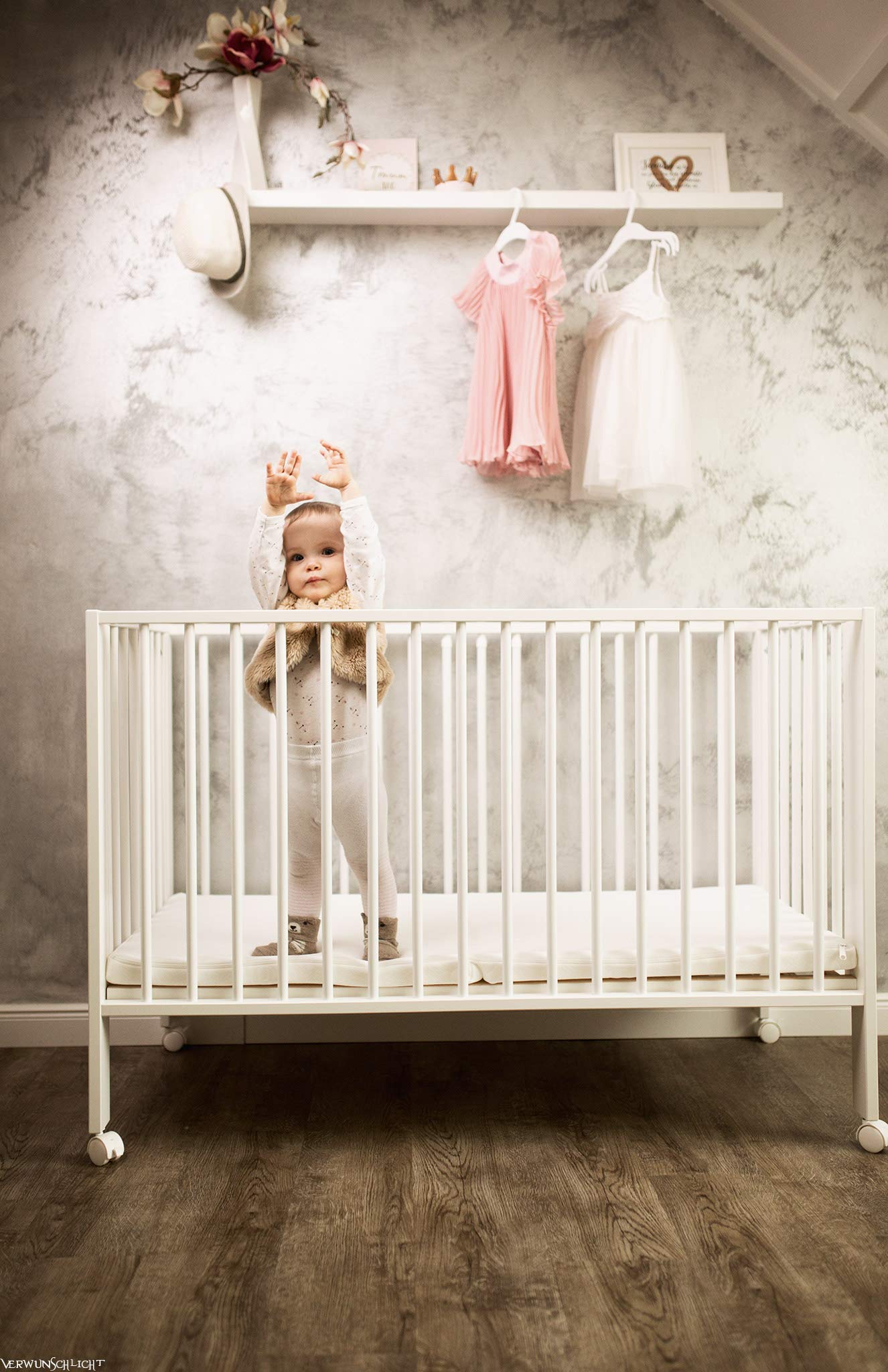 Tissi Lit Pliant de l'Enfant Bébé, Blanc, 60 x 120 cm, 1 Unité, 1 Unité