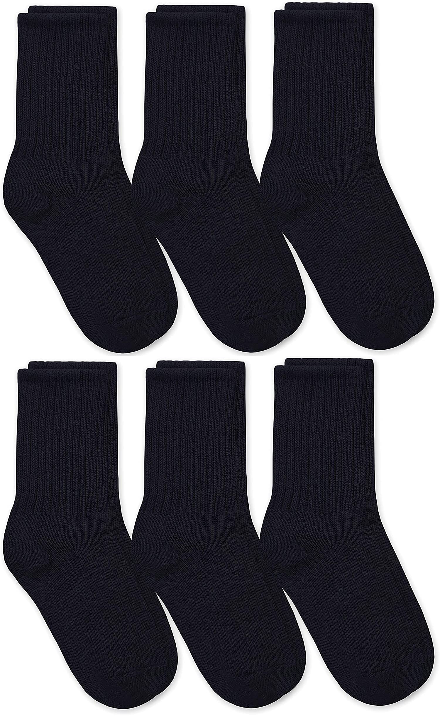 Jefferies Socks Boys 2-7 School Uniform Crew Sock 6 Pack