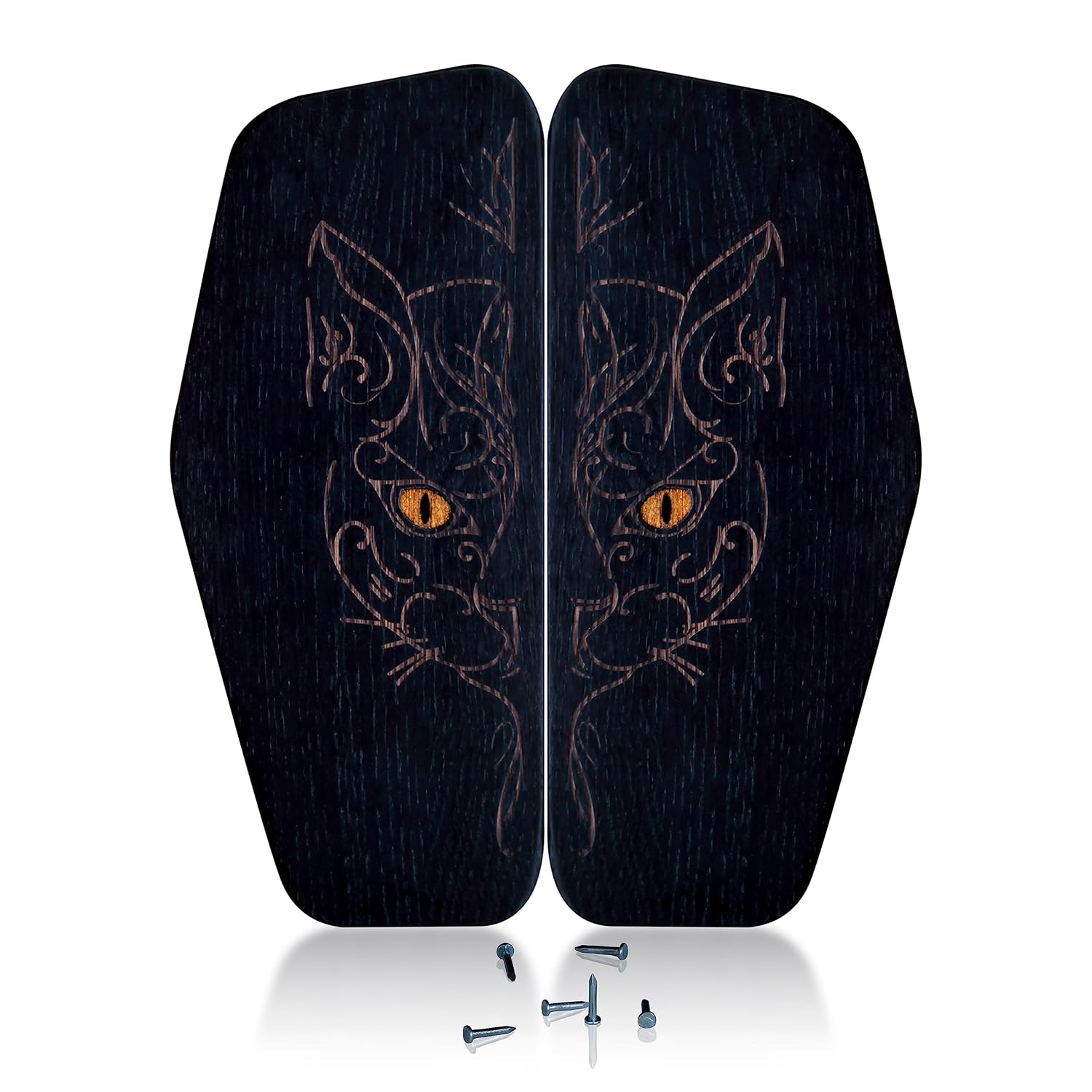 Sadhu Board OH! SADHU "Black Cat" with Realistic Epoxy Eyes, 100% Ash Wood, Yoga Nails Board, Sadhu Board for Beginners, N... - Review, Price and Buying Guide