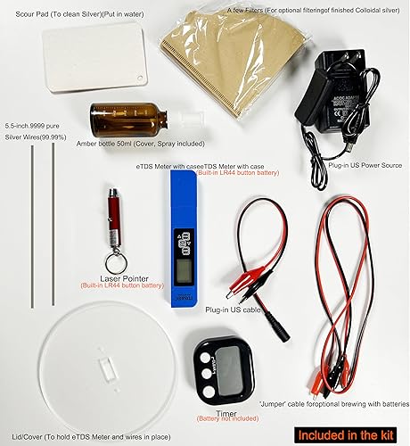 Miniatura 2 de Kit generador de plata coloidal, alambre de plata puro 99.99%, 9999 puro (12V) 111