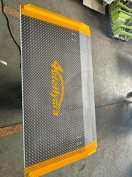 86 x 49 Aluminum Dock Plate, 3/8 Plate Thickness Dock Ramp, 12000 lb. Capacity Heavy Duty Hand Truck Loading Dock Plates with Pointer Pattern