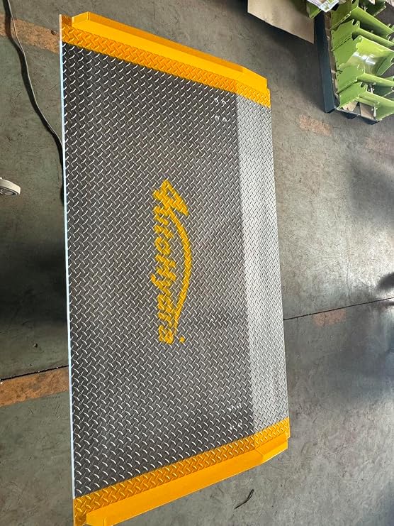 86 x 49 Aluminum Dock Plate, 3/8 Plate Thickness Dock Ramp, 12000 lb. Capacity Heavy Duty Hand Truck Loading Dock Plates with Pointer Pattern