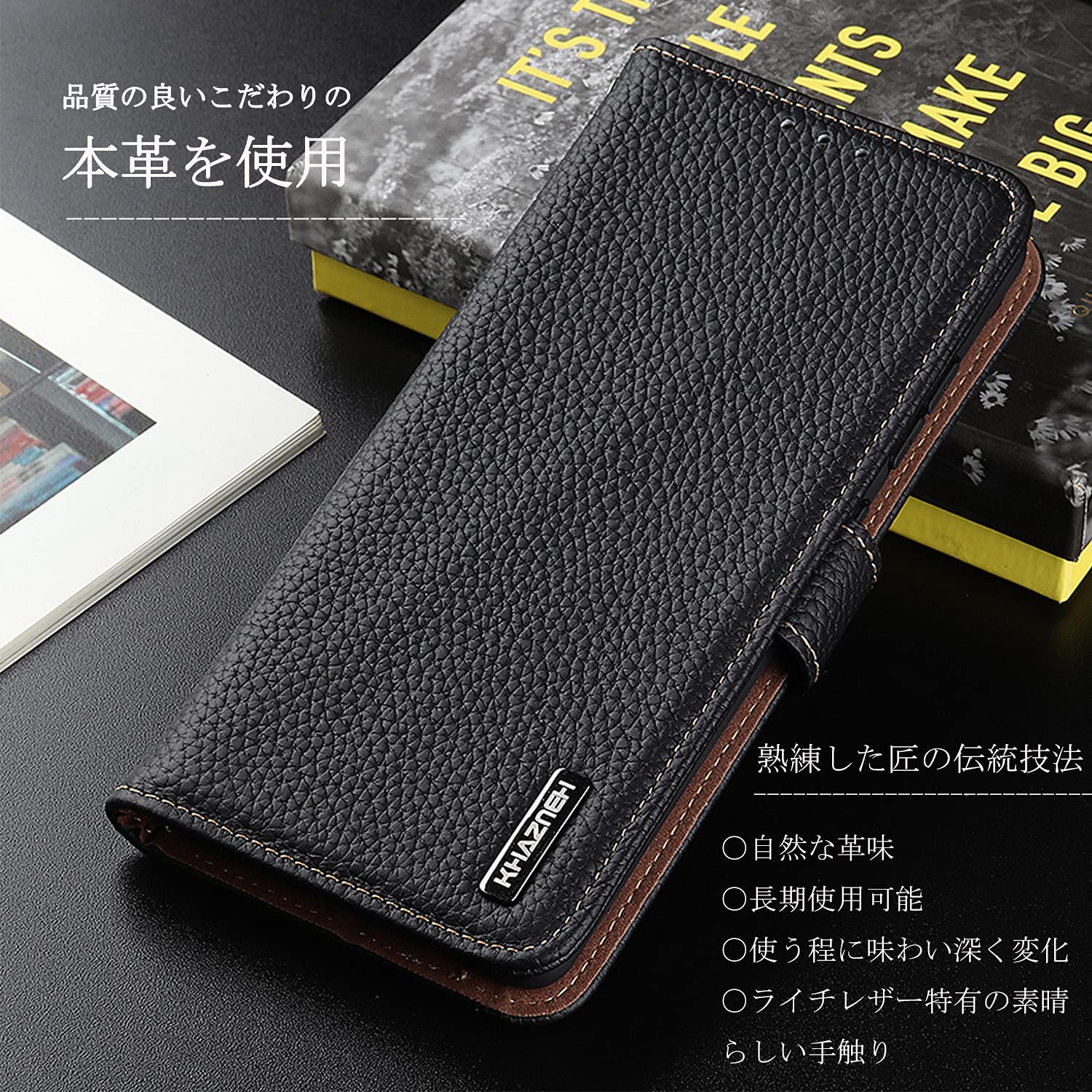 Amazon.co.jp: Galaxy A25 5G 日本版 ケース 手帳型 本革