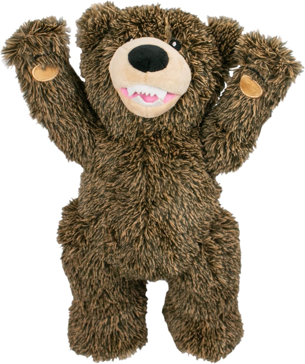 Tall Tails Grizzly Rope Body Dog Toy – Durable Plush Squeaky Dog Toy for Snuggling & Play