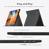 15.6 Inch Portable Display, USB-C Laptop Screen with VESA Compatibility, FHD IPS Secondary Display for Laptop MacBook PC, Ultra-Slim Travel Screen with Protective Cover - 5