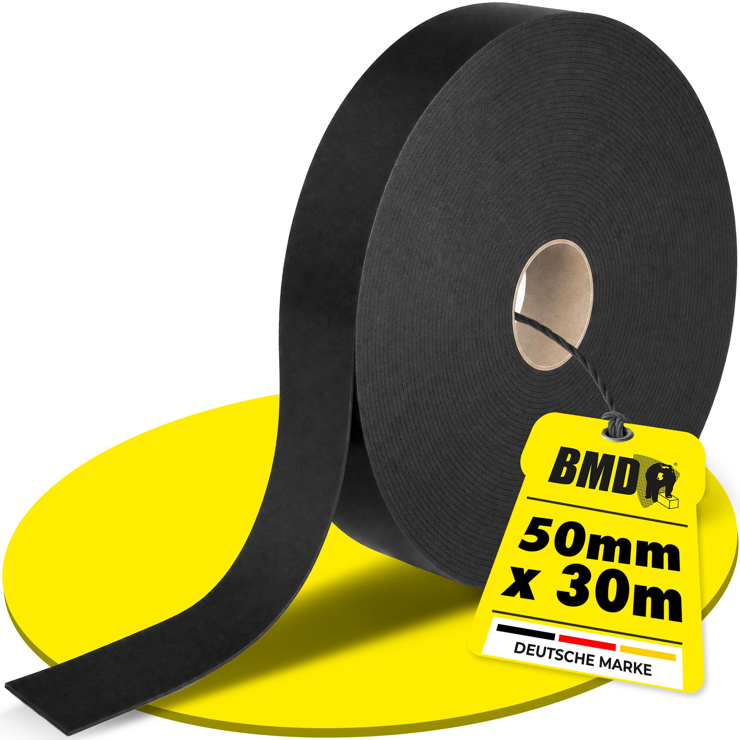 BMD Dichtungsband | 50 mm x 30 m | 5 Stück |Schall-Entkopplung und Geräusch-Abdichtung | für Metall-Profile und Unterkonstruktionen | Trockenbausysteme | Trennwandband