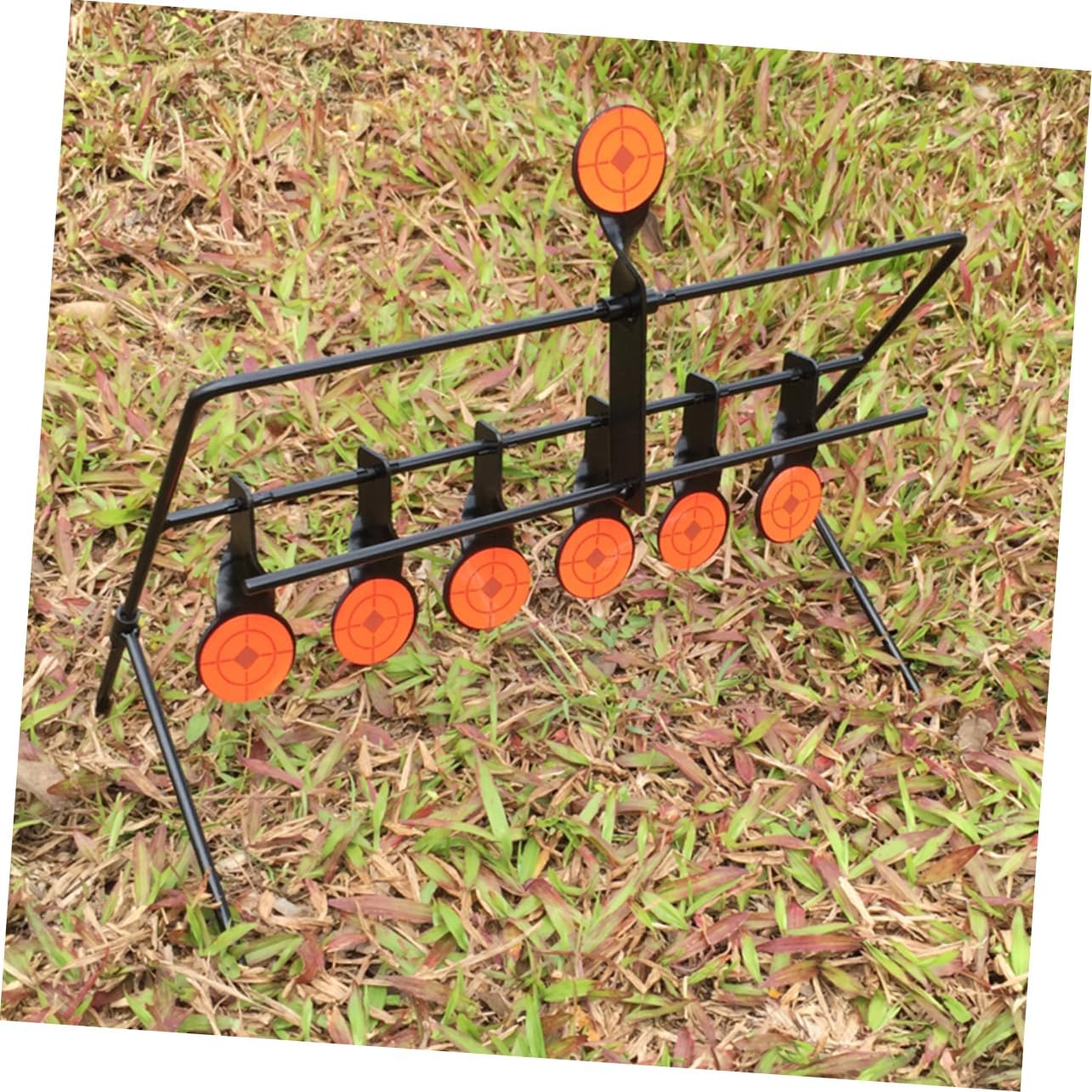 Automatic Reset Shooting Target for Indoor/Outdoor Practice Sturdy Steel Construction Seven Targets for Hunting Exercise and Game Toys