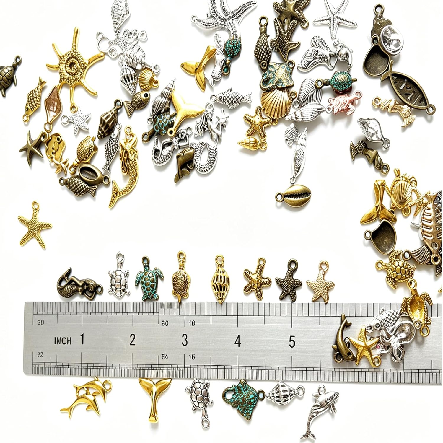 100g Metal Pendant Charms for Jewelry Making, Bulk Pack Charms Assorted image 3