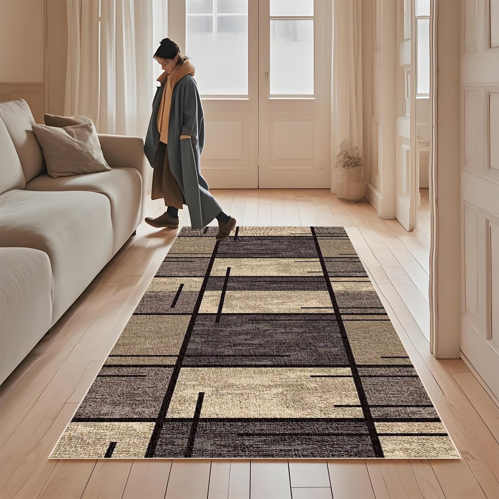 Tappeto Extra Lungo per Corridoio Antiscivolo Lavabile Tappeto Cucina Tappeto Runner Ingresso Tappeto per Corridoio per Lavanderia Scale Ingresso Bagno Camera da Letto 40 x 280 cm