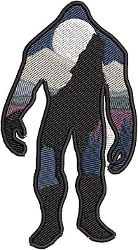 Appalachian Spirit Bigfoot Sasquatch Patch - Durable Embroidered Iron-On Sew-On Applique - Cryptid Hunter, Paranormal Enthusiast Gift - Perfect for Hiking Camping Gear, Wolf, S4