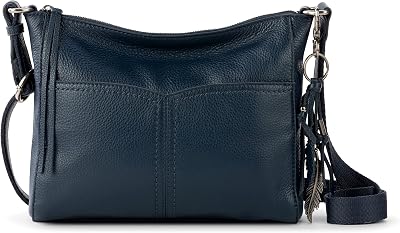The Sak Womens Alameda Crossbody in Leather, Indigo, One Size US