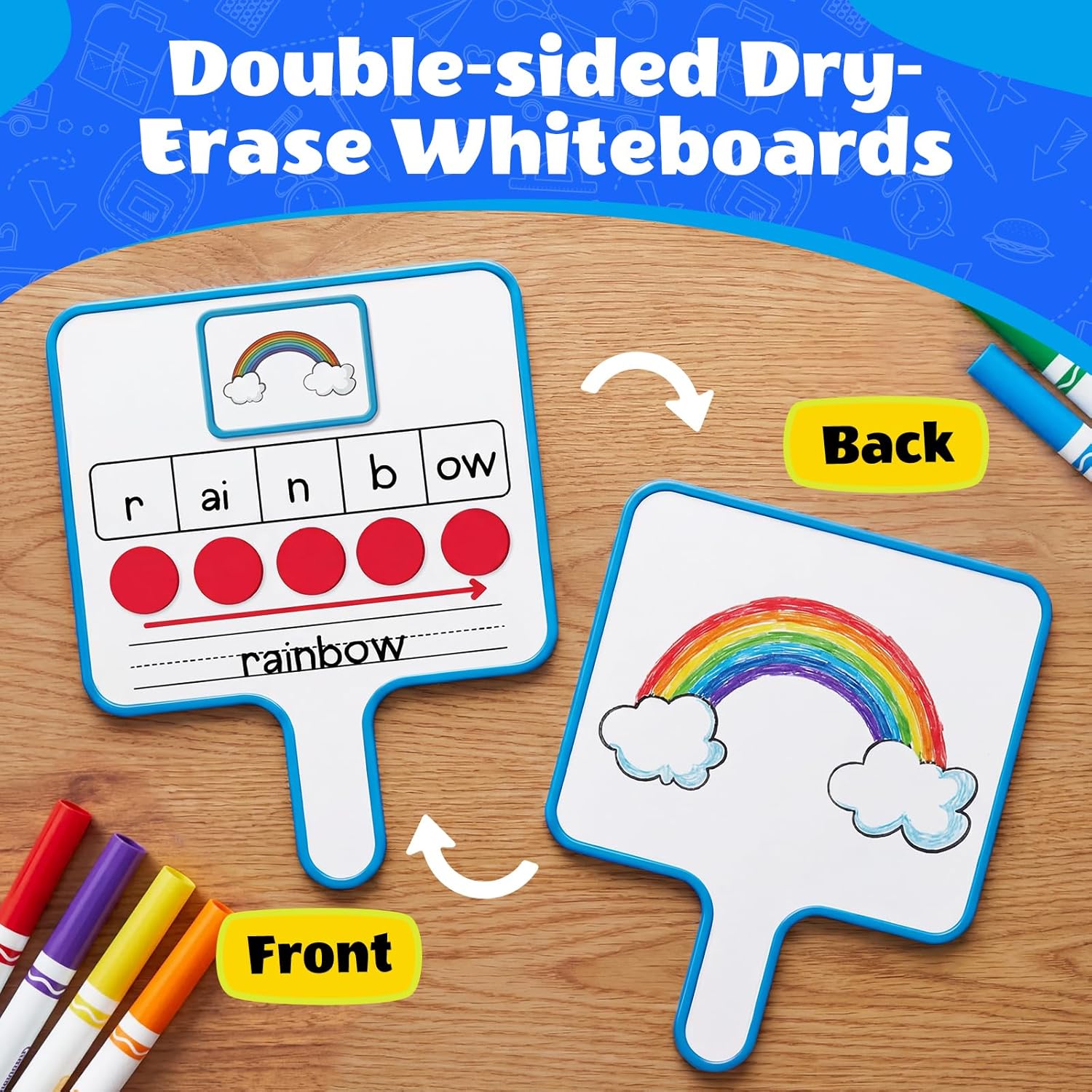 Aizweb Phonemic Awareness,Magnetic Dry Erase Whiteboards with Elkonin Box,Phonics Game,Preschool Kindergarten Speech Therapy Classroom Must Have,Phonological Manipulative Letter Sound Science Reading