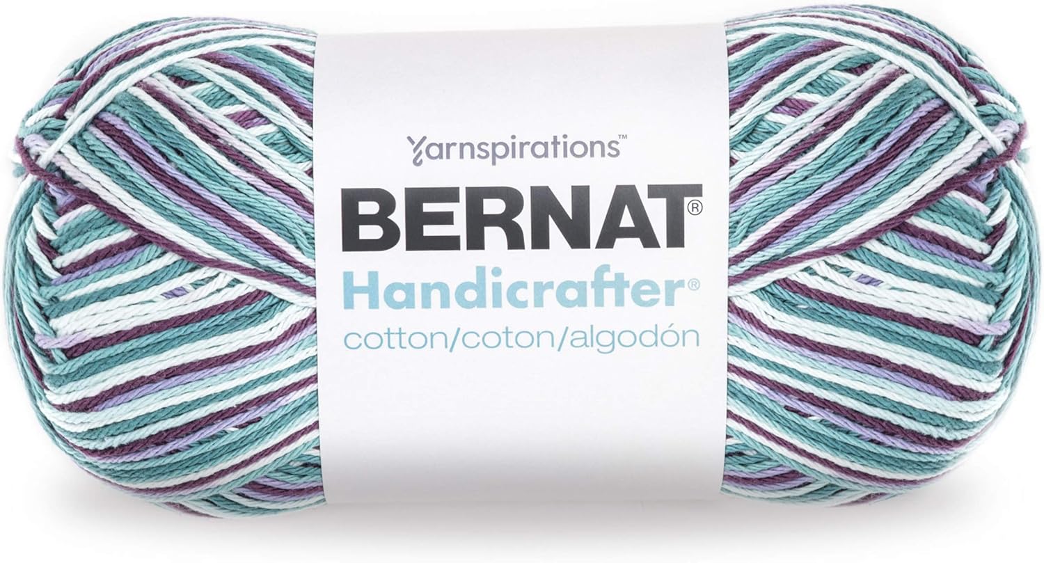 Bernat Handicrafter Cotton Yarn, Gauge 4 Medium Worsted, Coral Sea