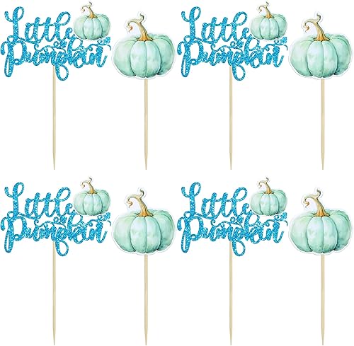 Miniatura 164 de 24 adornos de calabaza para cupcakes con purpurina para otoño, hojas, flores, calabaza, cupcakes, decoración de pasteles para Halloween, decoración